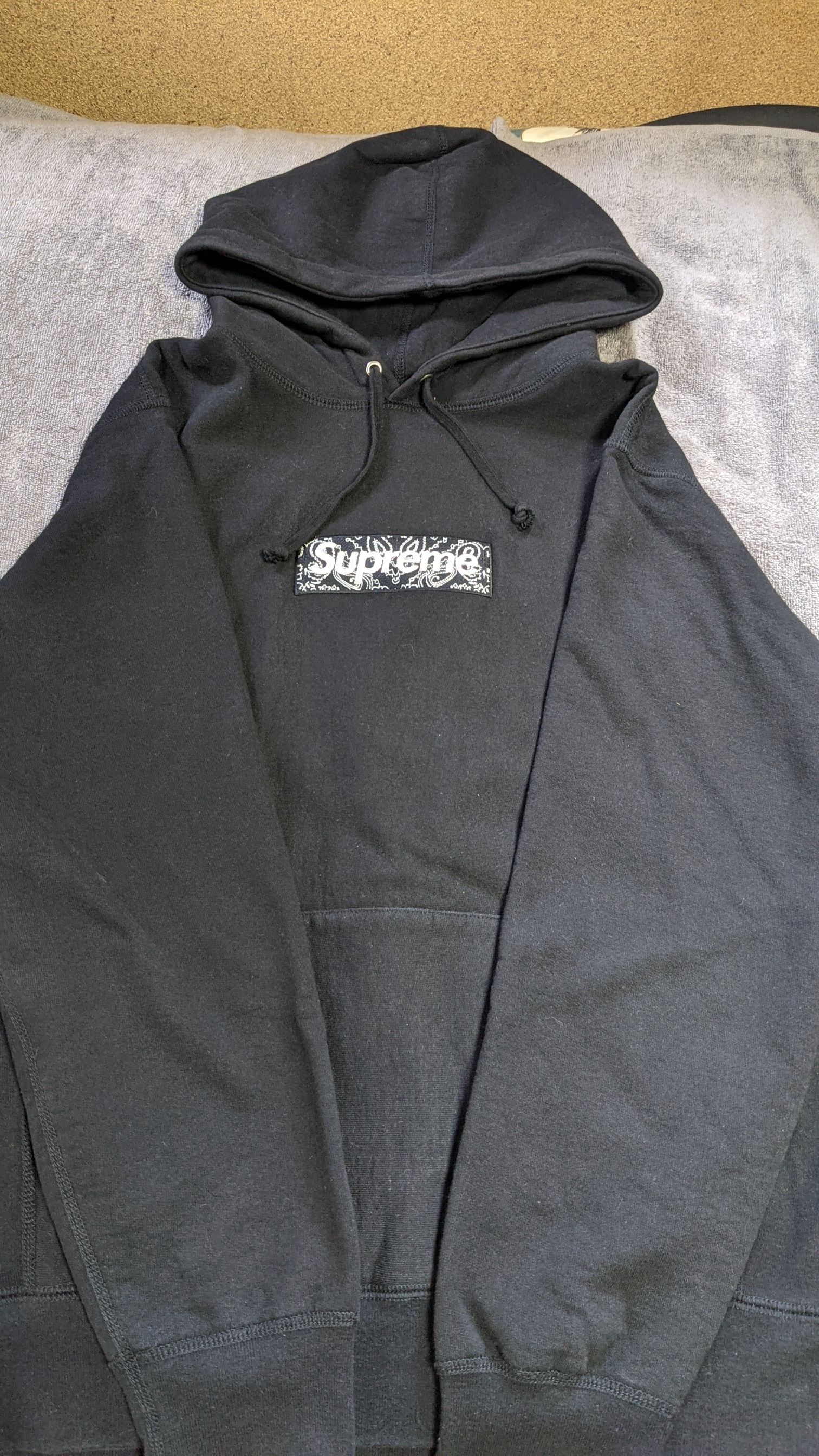 Supreme Bandana Box Logo Hooded Sweatshirt "Black"