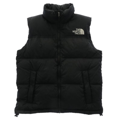 THE NORTH FACE ノースフェイス ダウンジャケット ND91843 Nuptse Vest Black ヌプシ ダウン ベスト ブラック系 ダークネイビー系 L【中古】