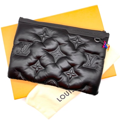 Louis Vuitton Pochette A4 Monogram Clutch Bag "Black"