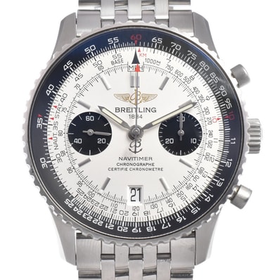 ブライトリング BREITLING A23330 ナビタイマー05 日本限定400本 クロノグラフ デイト 自動巻き メンズ 美品 箱付き 腕時計 Q#148976