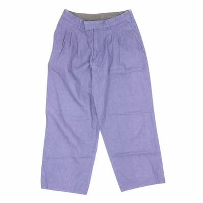 Adam et Rope' アダムエロペ パンツ GMS-03160-A 3タック ワイド デニムパンツ パープル系 L【中古】