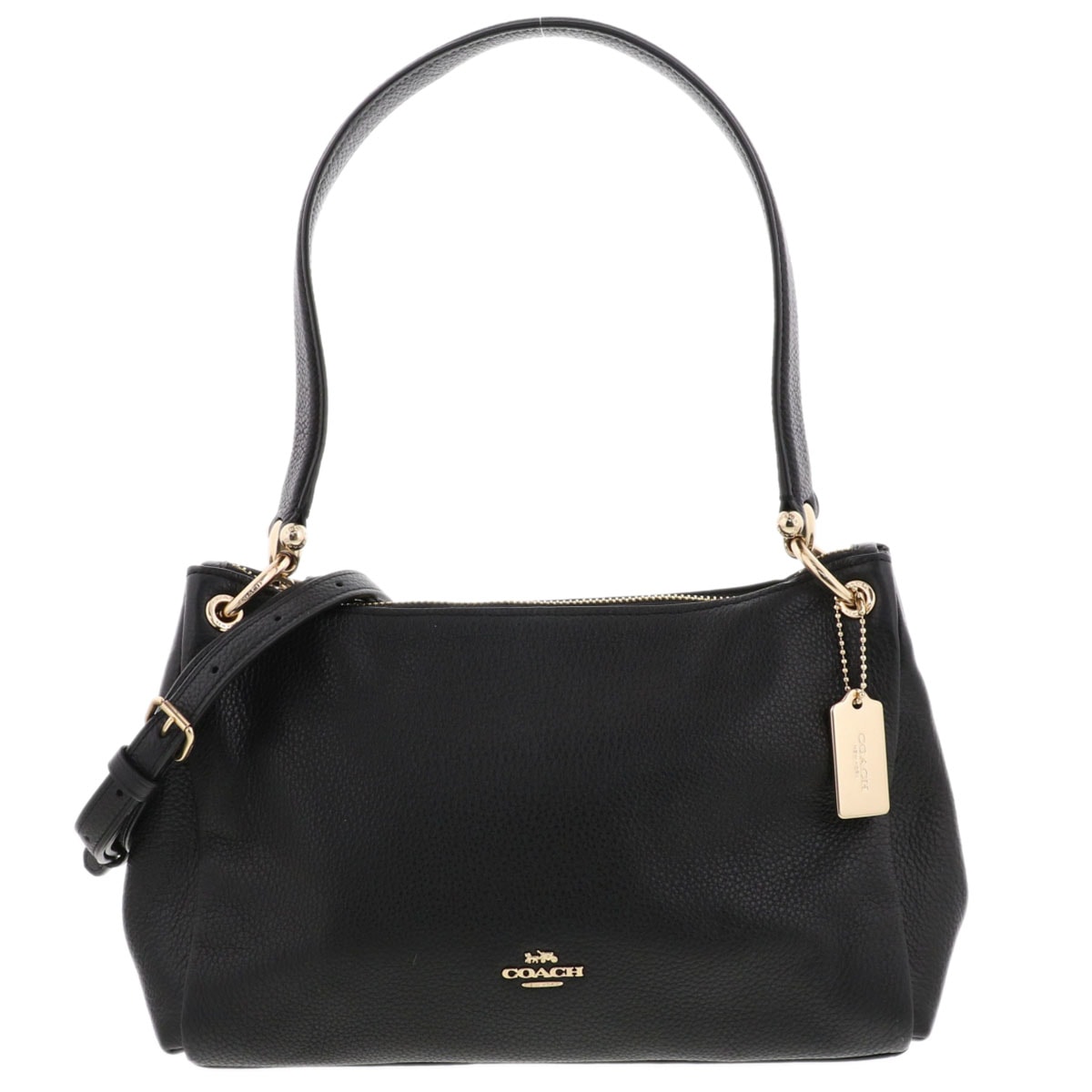 COACH コーチ ワンショルダー 2WAY スモール ミア ショルダーバッグ F73196 レザー ブラック  レディース【中古】