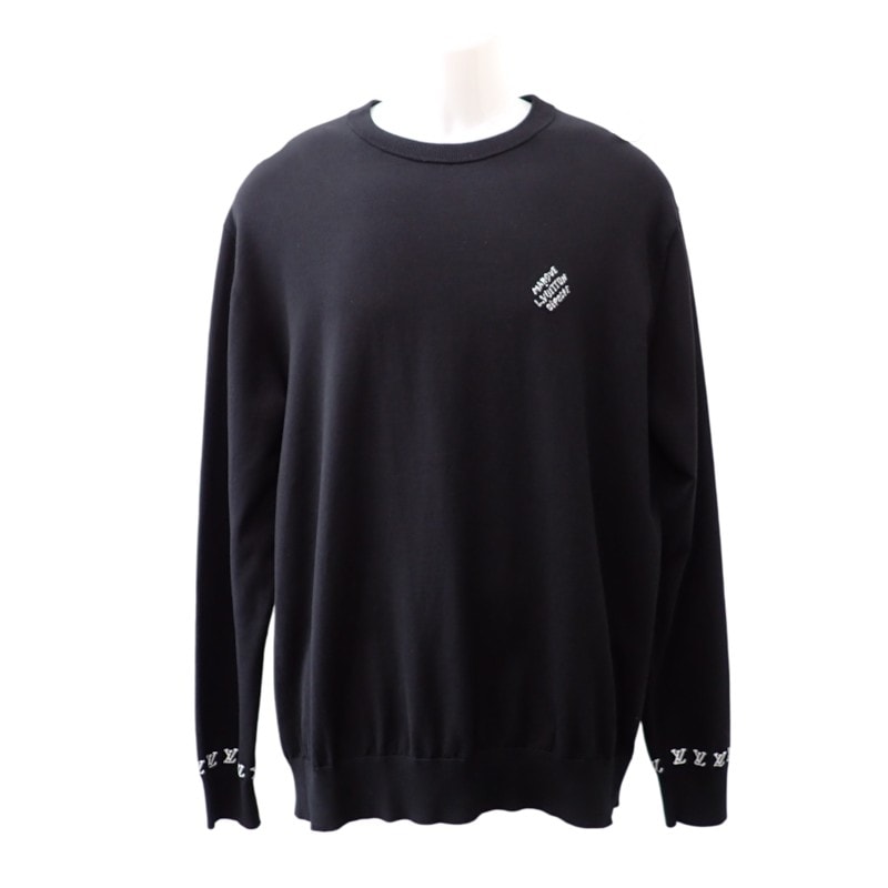Tyler, The Creator x Louis Vuitton Long Sleeved Cotton Crewneck "Noir"