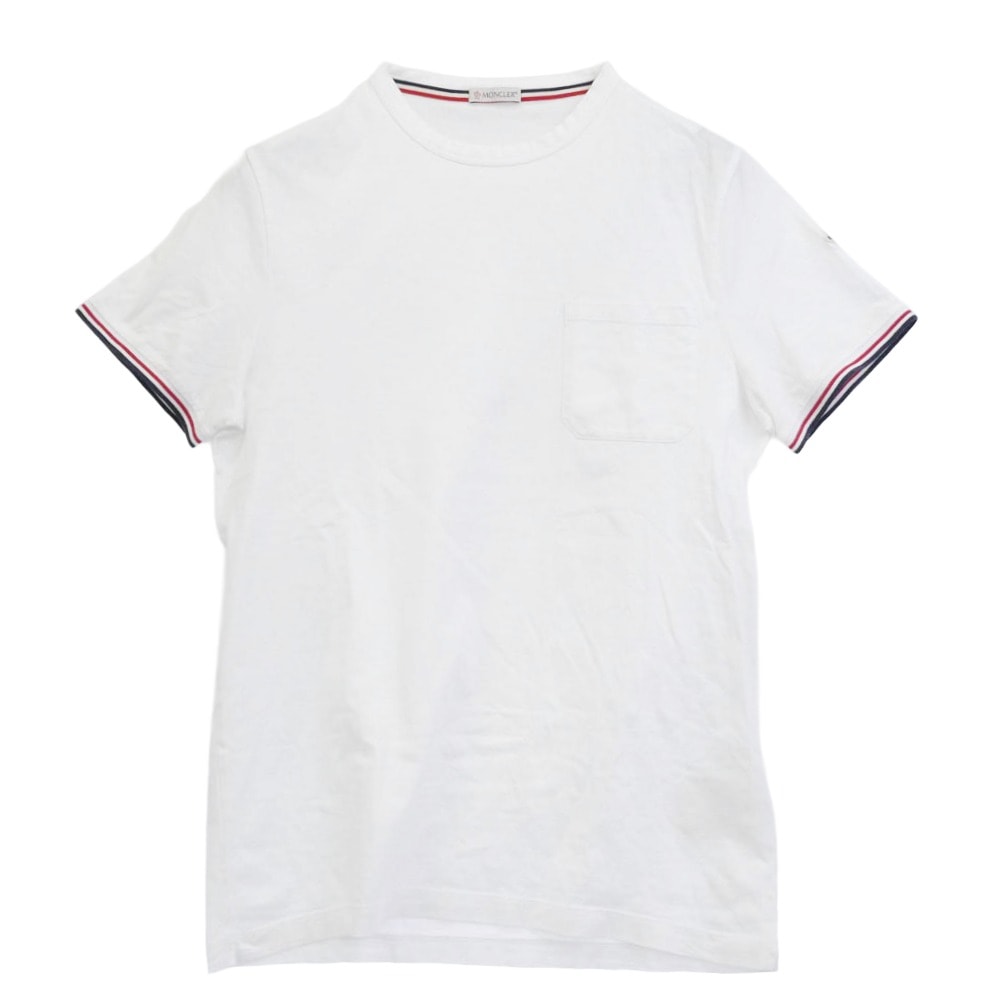 MONCLER モンクレール Tシャツ C10918019800 MAGLIA T-SHIRT マグリア ポケット 半袖Tシャツ ホワイト系 M【中古】