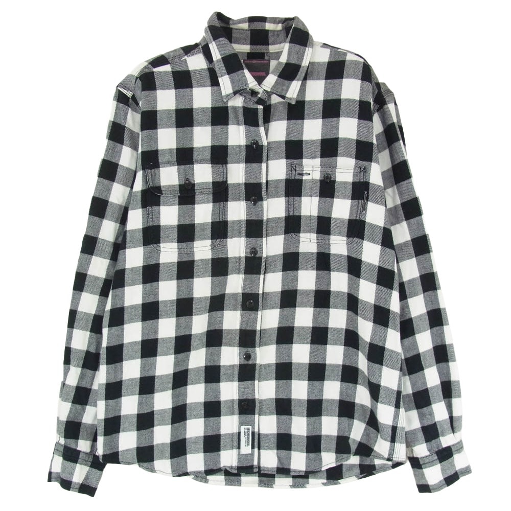 NEIGHBORHOOD ネイバーフッド ブラウス DCNH-SH-W12 チェック バックプリント コットン 長袖 シャツ ブラック系 S【中古】