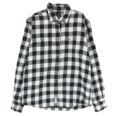 NEIGHBORHOOD ネイバーフッド ブラウス DCNH-SH-W12 チェック バックプリント コットン 長袖 シャツ ブラック系 S【中古】
