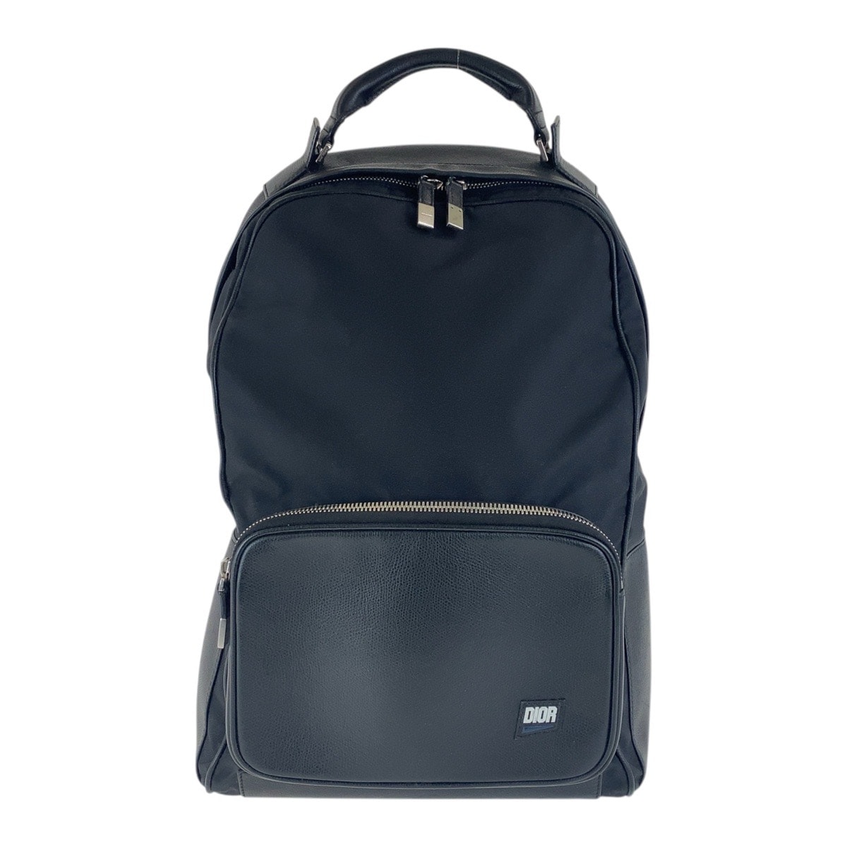 Dior ディオール ブラック 黒 シルバー金具 ナイロン レザー/ リュック バックパック 501884 【中古】