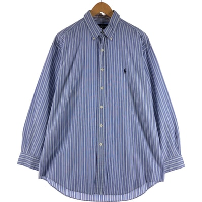 古着 ラルフローレン Ralph Lauren YARMOUTH 長袖 ボタンダウンストライプシャツ メンズXL相当/eaa534792