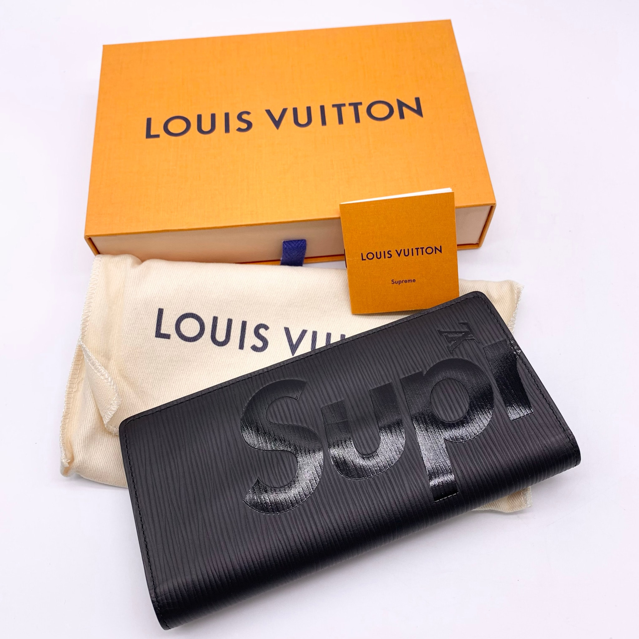 Supreme / Louis Vuitton Epi Portefeuille Brazza "Noir"