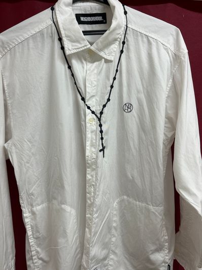 NEIGHBORHOOD EMB CROSS / C-SHIRT . LS "White"