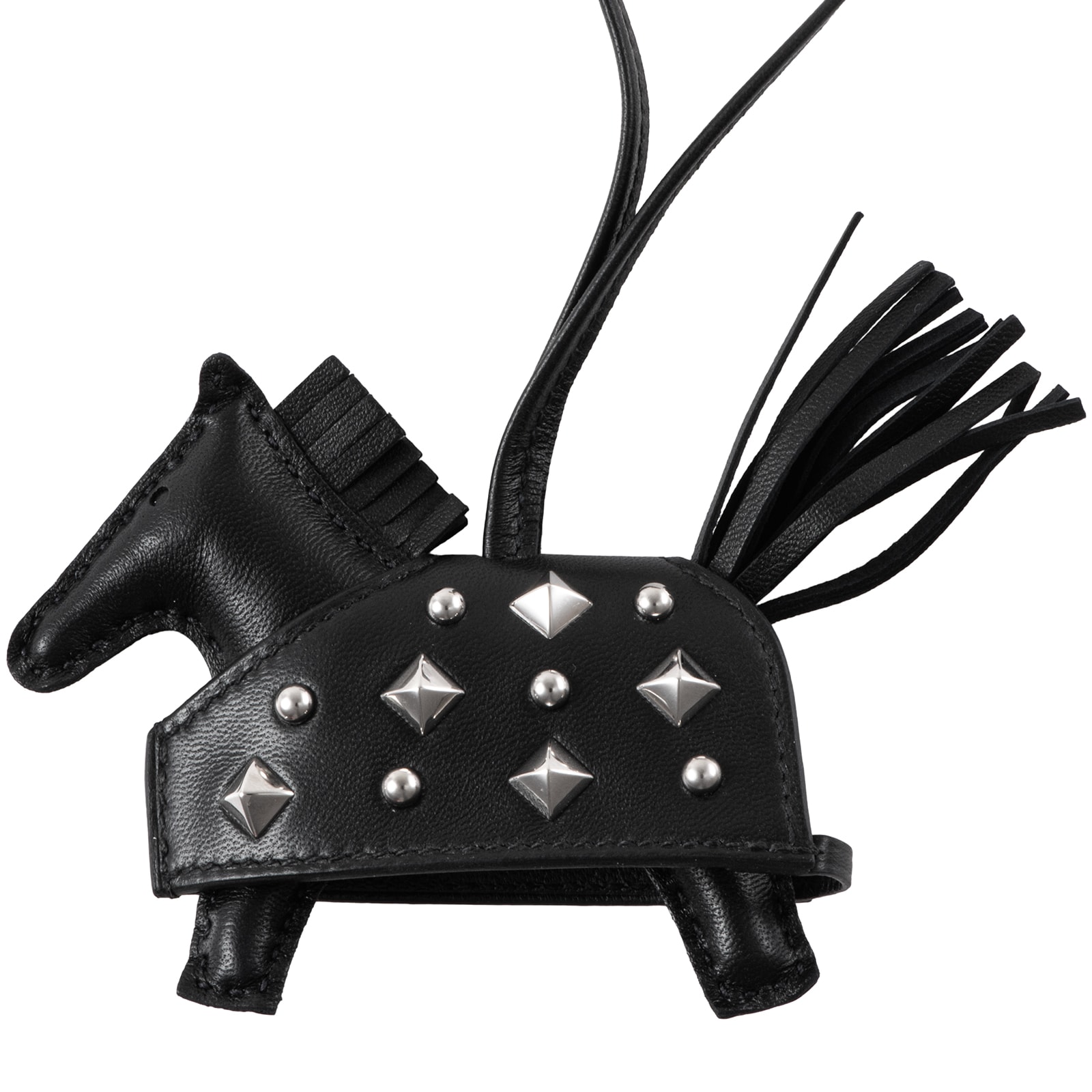 【未使用】HERMES エルメス ロデオ PM ロベオ ロック チャーム ホース アニョーミロ ブラック【中古】