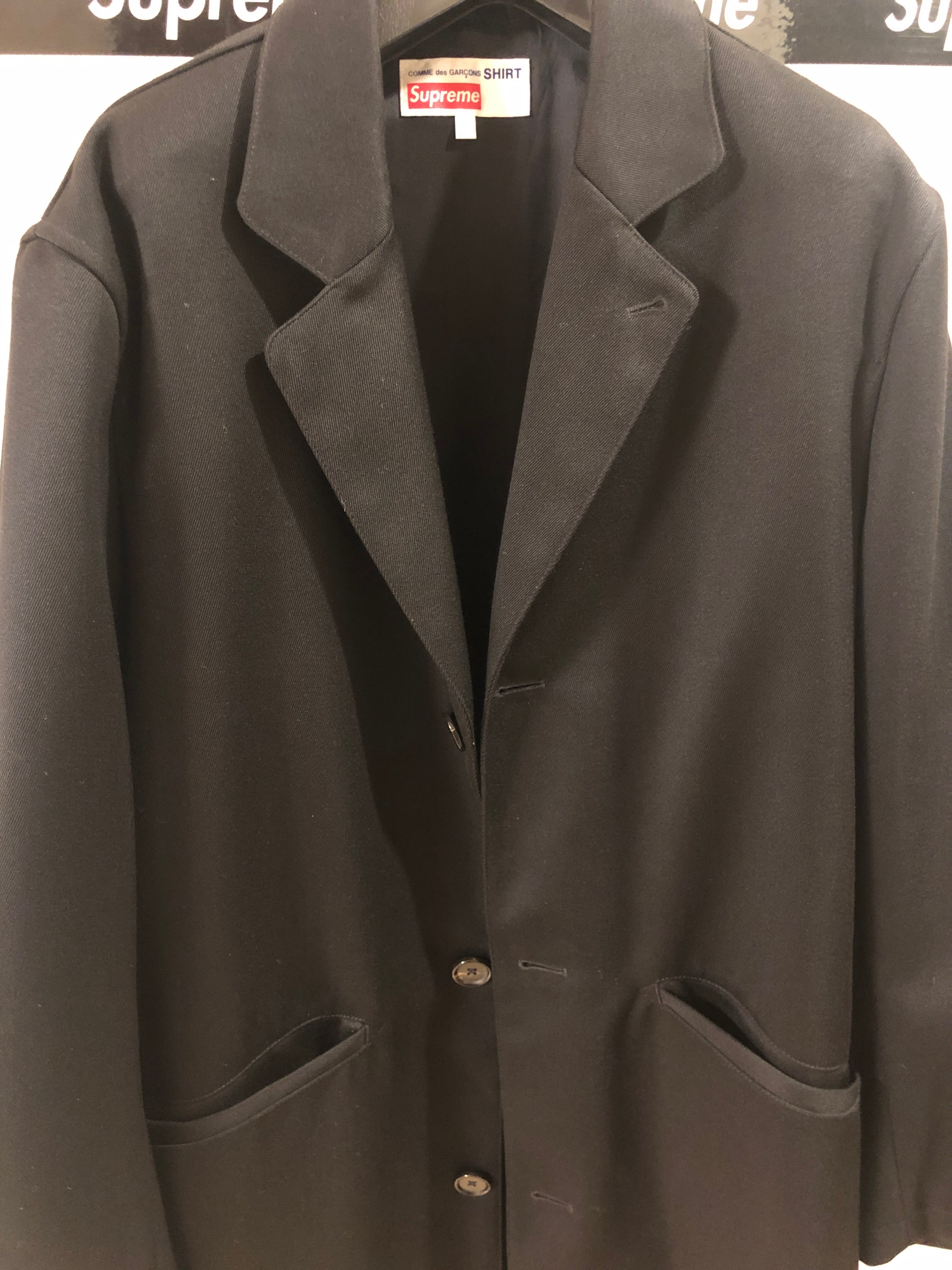 Supreme / Comme des Garçons SHIRT® Wool blend Overcoat "Black"