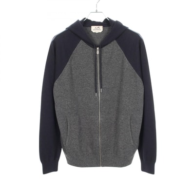 エルメス HERMES ニット パーカー 衣料品 トップス カシミヤ レディース グレー系 / ネイビー系 【中古】