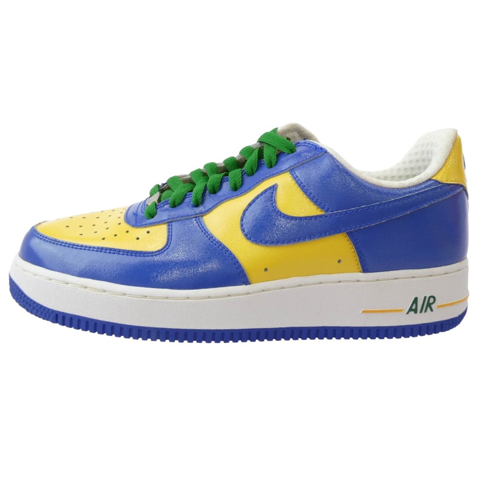 NIKE ナイキ スニーカー 309096-441 Air Force 1 Low World Cup Brazil AF1 エアフォース ロー ワールドカップブラジル スニーカー ブルー系 イエロー系 27.5cm【美品】【中古】