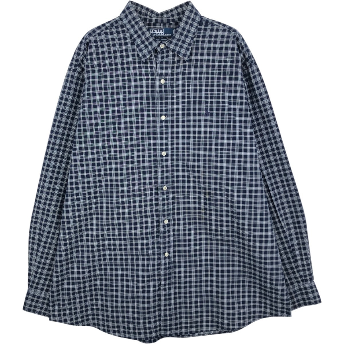 古着 ラルフローレン Ralph Lauren POLO by Ralph Lauren LOWELL SPORT 長袖 コットンチェックシャツ メンズXL相当/eaa661372