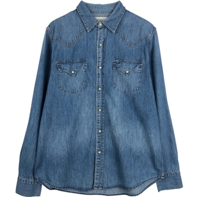 古着 ラルフローレン Ralph Lauren DENIM&SUPPLY デニム&サプライ 長袖 デニムウエスタンシャツ メンズXL相当/eaa676831