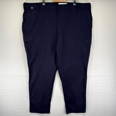 古着 カーハート Carhartt パンツ カーゴパンツ サイドポケット ワンポイントロゴ FR 大きいサイズ W50 L32 ネイビー系 メンズ
