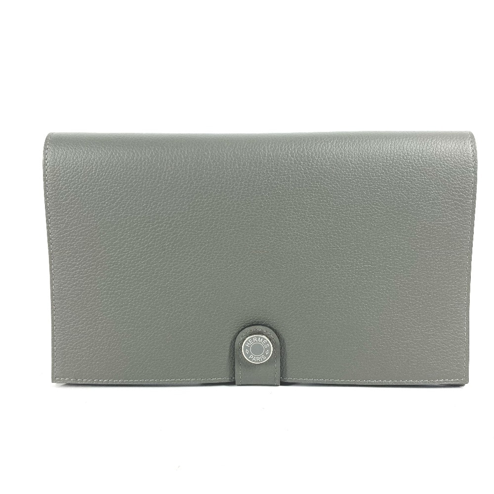 エルメス HERMES R.M.S トゥタンマン 札入れ 2つ折り 長財布 エバーカラー W刻 グレー 未使用