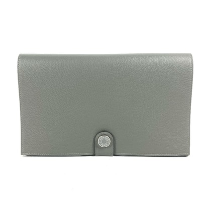エルメス HERMES R.M.S トゥタンマン 札入れ 2つ折り 長財布 エバーカラー W刻 グレー 未使用