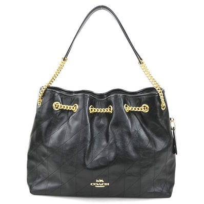 コーチ COACH ショルダーバッグ レザー ブラック レディース【中古】 h32222k