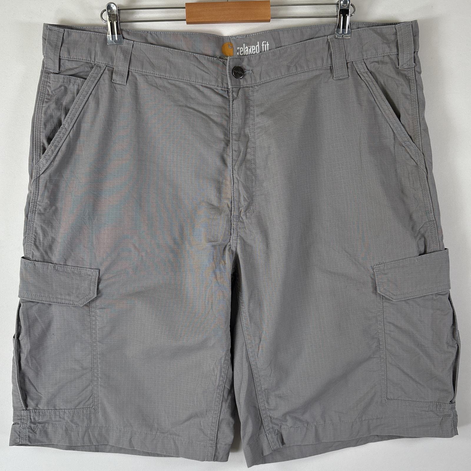 古着 カーハート Carhartt ショートパンツ ハーフパンツ カーゴパンツ リラックスフィット 大きいサイズ 短パン w42  ライトグレー メンズ