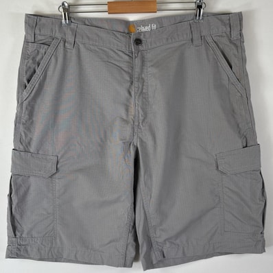 古着 カーハート Carhartt ショートパンツ ハーフパンツ カーゴパンツ リラックスフィット 大きいサイズ 短パン w42 ライトグレー メンズ