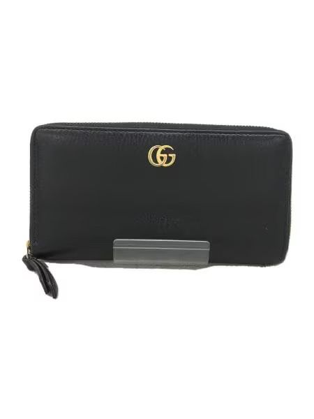 GUCCI Leather Zip Around Wallet "Black"