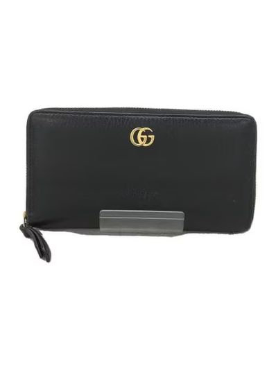 GUCCI Leather Zip Around Wallet "Black"