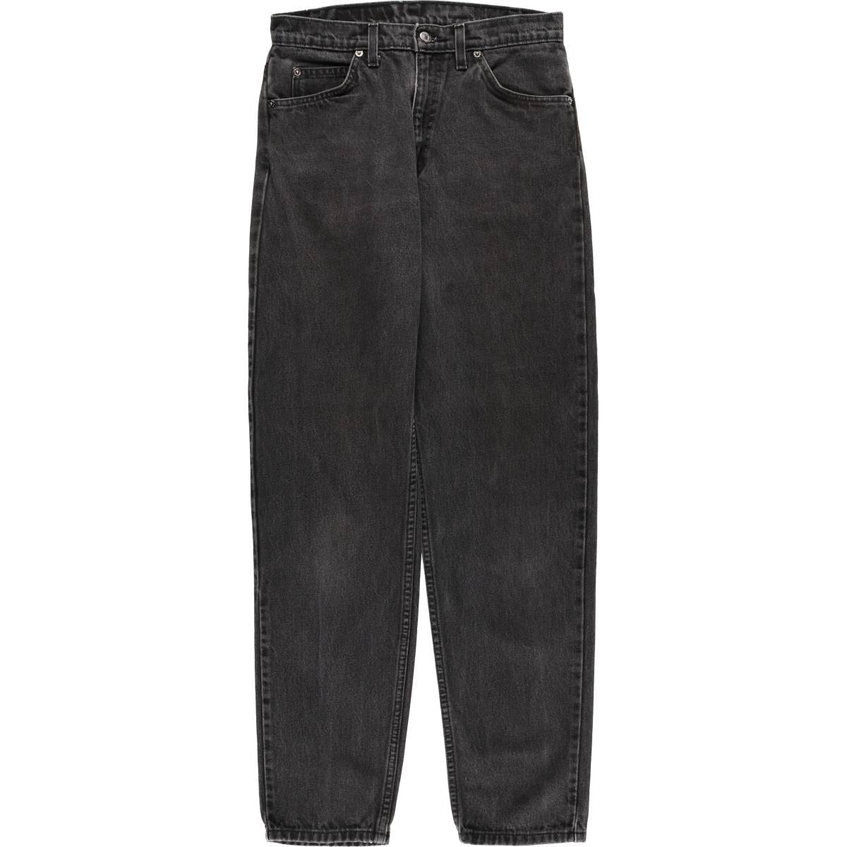 古着 90年代 リーバイス Levi's 550 RELAXED FIT TAPERED LEG オレンジタブ ブラックデニム テーパードデニムパンツ レディースL(w30)相当 ヴィンテージ/eaa587994