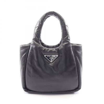 プラダ PRADA パデット スモール ハンドバッグ バッグ レザー レディース ブラック系 1BG412 【中古】