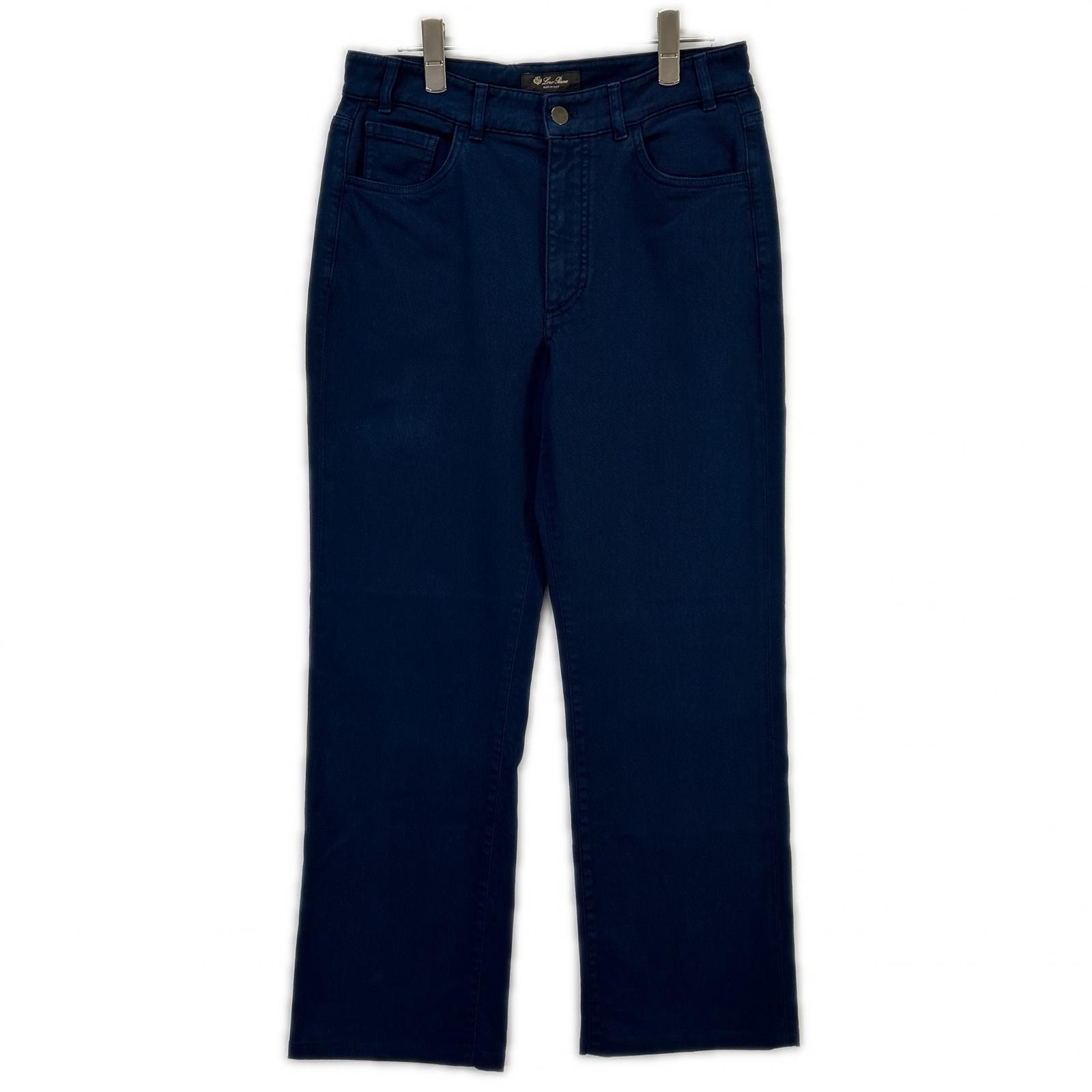 ロロピアーナ　Loro Piana メンズコットンパンツ ４６　美品 A (未使用に近い)】ロロピアーナ FAM3466 ネイビー コットンパンツの