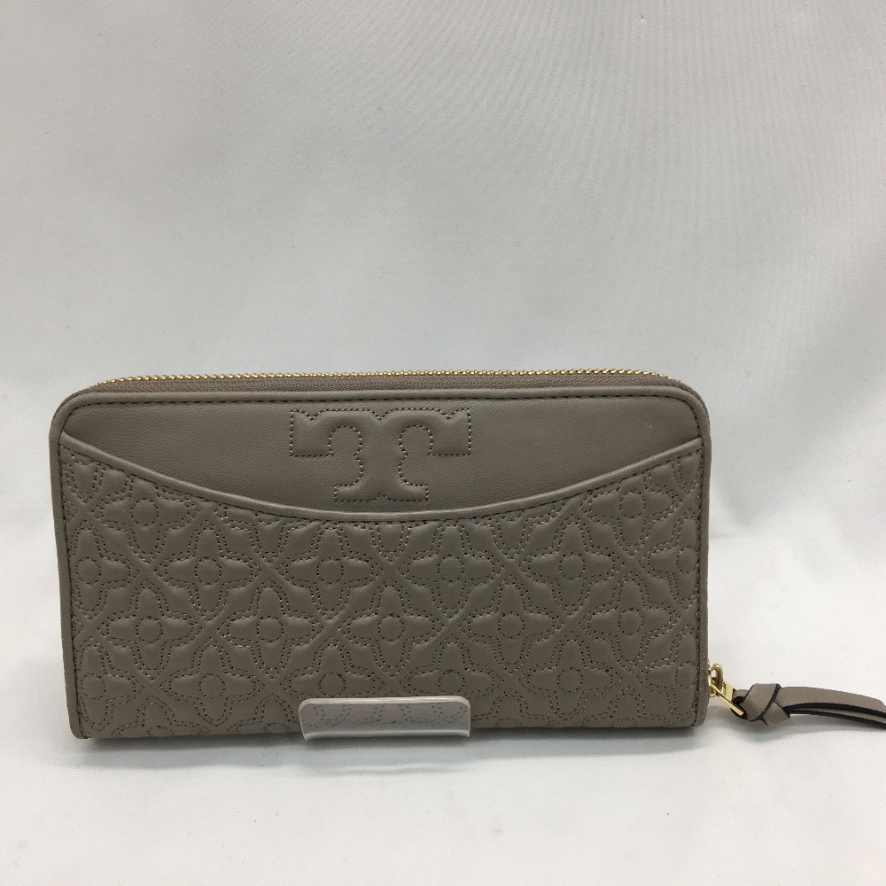 ▼▼TORY BURCH トリーバーチ レディース長財布 BRYANT ラウンドファスナー 46186 グレージュ
