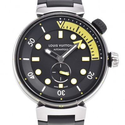 値下 ルイ・ヴィトン LOUIS VUITTON QA122 タンブール ストリートダイバー インナーベゼル 自動巻き メンズ 良品 D#144465