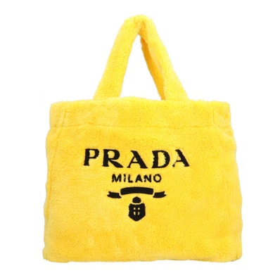 プラダ テリー トートバッグ パイル 1BG130 イエロー レディース PRADA 中古