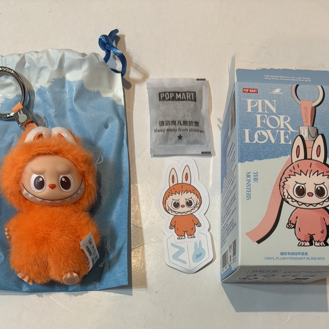 POP MART THE MONSTERS (LABUBU) Pin for Love Series-Vinyl Plush Pendant (N-Z) Z