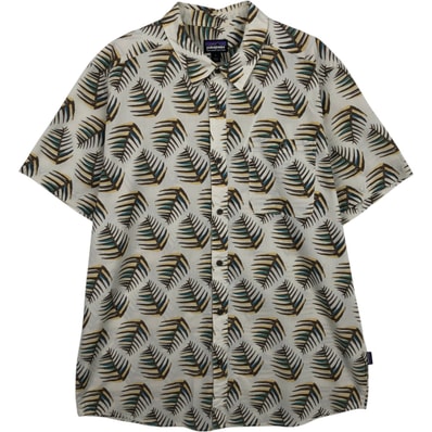 古着 パタゴニア Patagonia ORGANIC COTTON オーガニックコットン 52691SP19 総柄 半袖 コットンシャツ メンズL相当/eaa640010