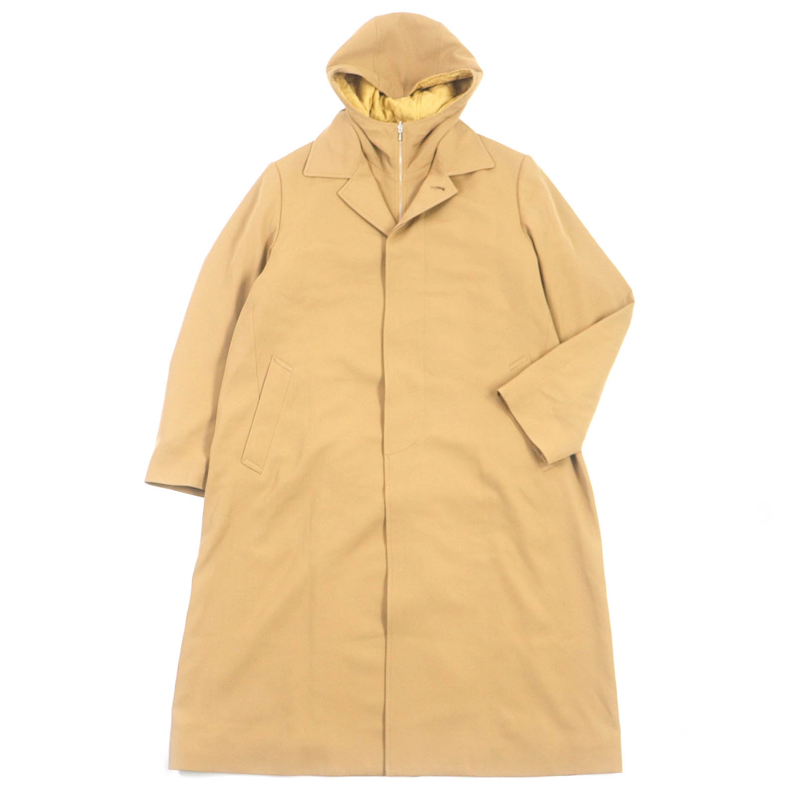極美品 オーラリー
 コート LIGHT WOOL MAX GABARDINE HOODED LINER COAT ベージュ メンズ 4 A21AC01MG