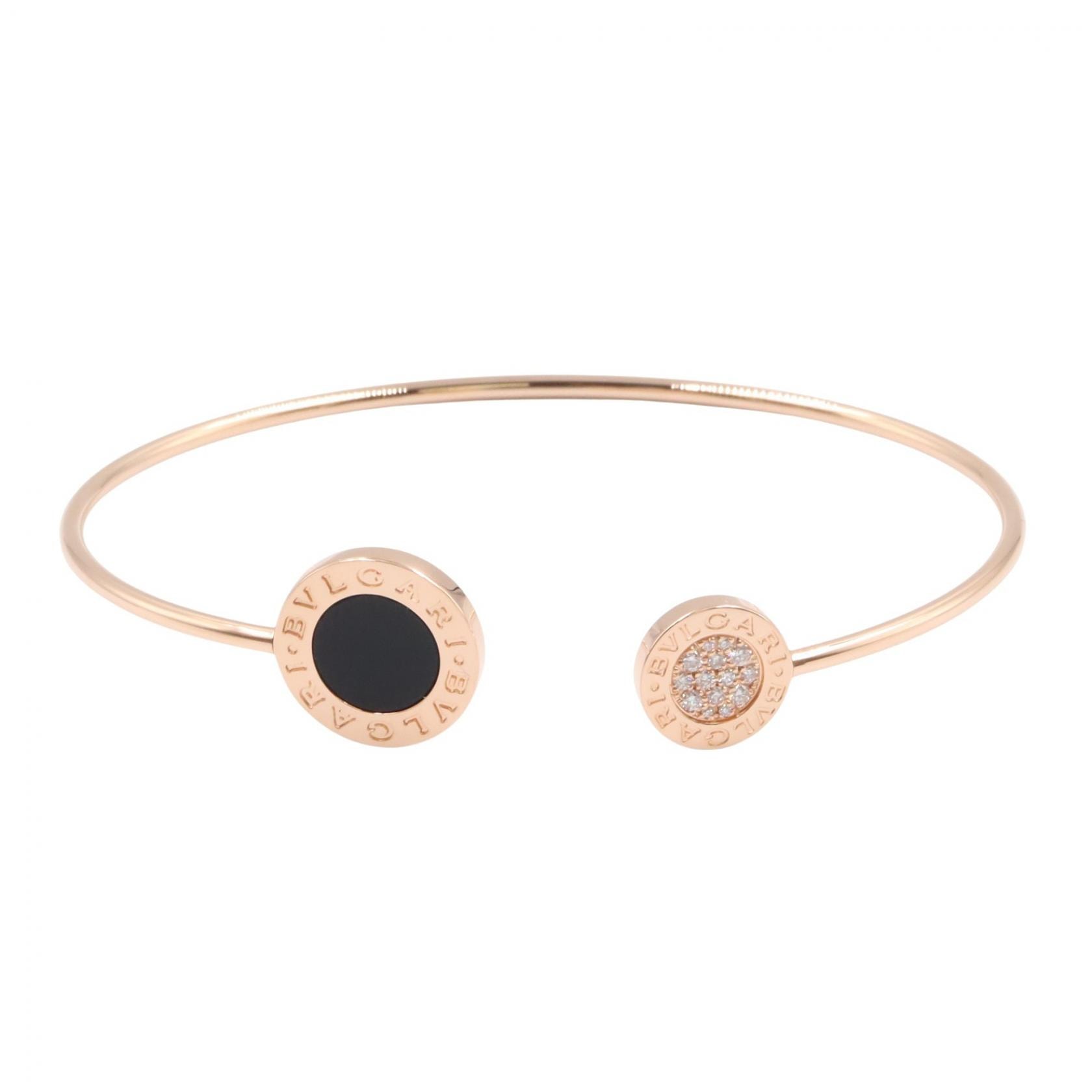 ブルガリ BVLGARI ブルガリブルガリ オニキス ダイヤ ブレスレット ブレスレット アクセサリー K18PG(ピンクゴールド) ダイヤモンド オニキス レディース ゴールド系 / ブラック系 / クリア系 【中古】