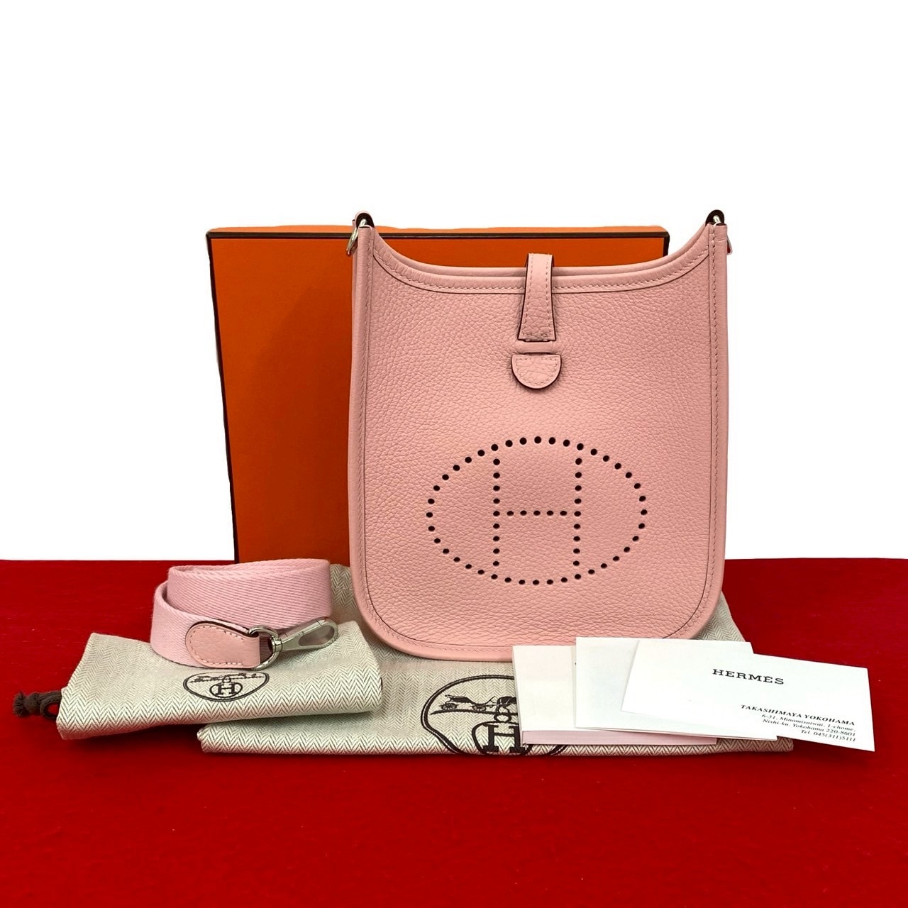 HERMES エルメス エヴリン TPM トリヨンクレマンス ショルダーバッグ ピンク
 2383b