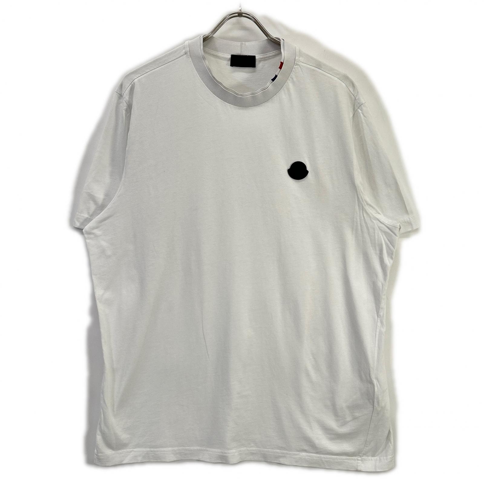 モンクレール 22年製 ホワイト MAGLIA T-SHIRT ラバーワッペンTシャツ XL