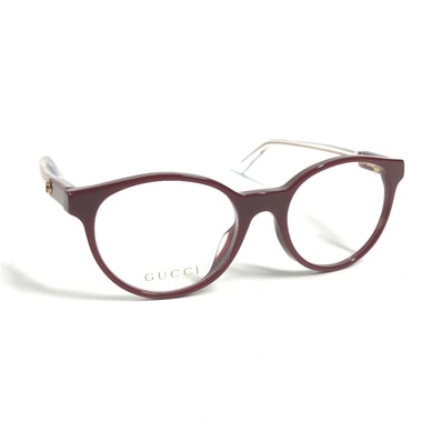 グッチ GUCCI GG ロゴ GG0487OA 伊達眼鏡 メガネ アイウェア 眼鏡 プラスチック ゴールド 未使用