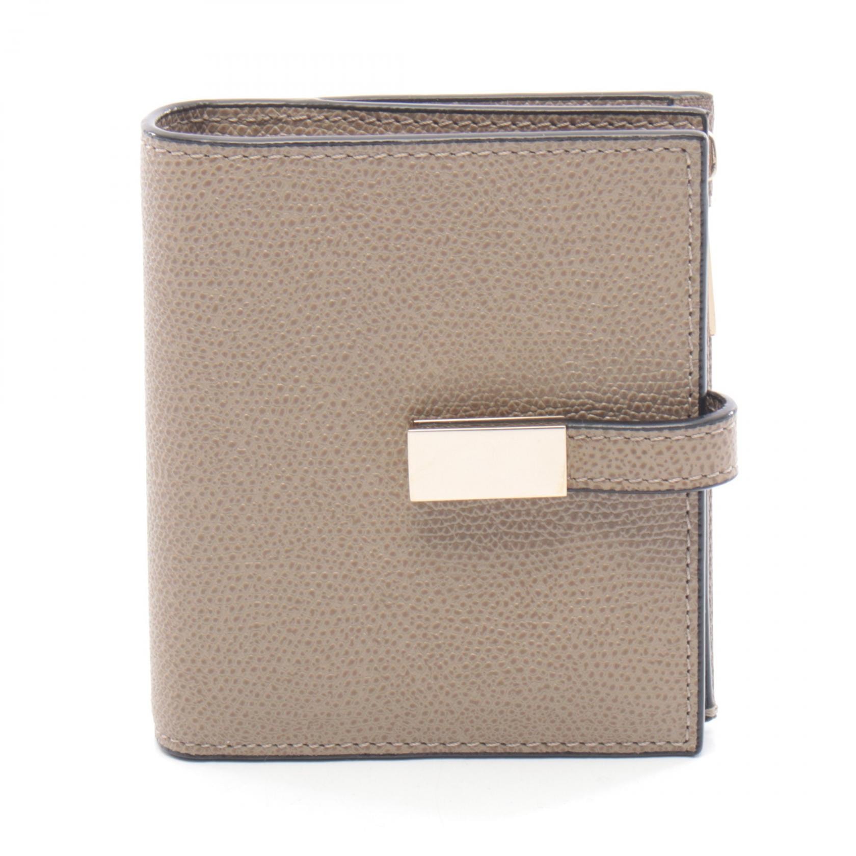 ヴァレクストラ Valextra Iside 二つ折り財布 財布 レザー レディース ベージュ系 SGNL0039028LOCPS99MO 【新品】