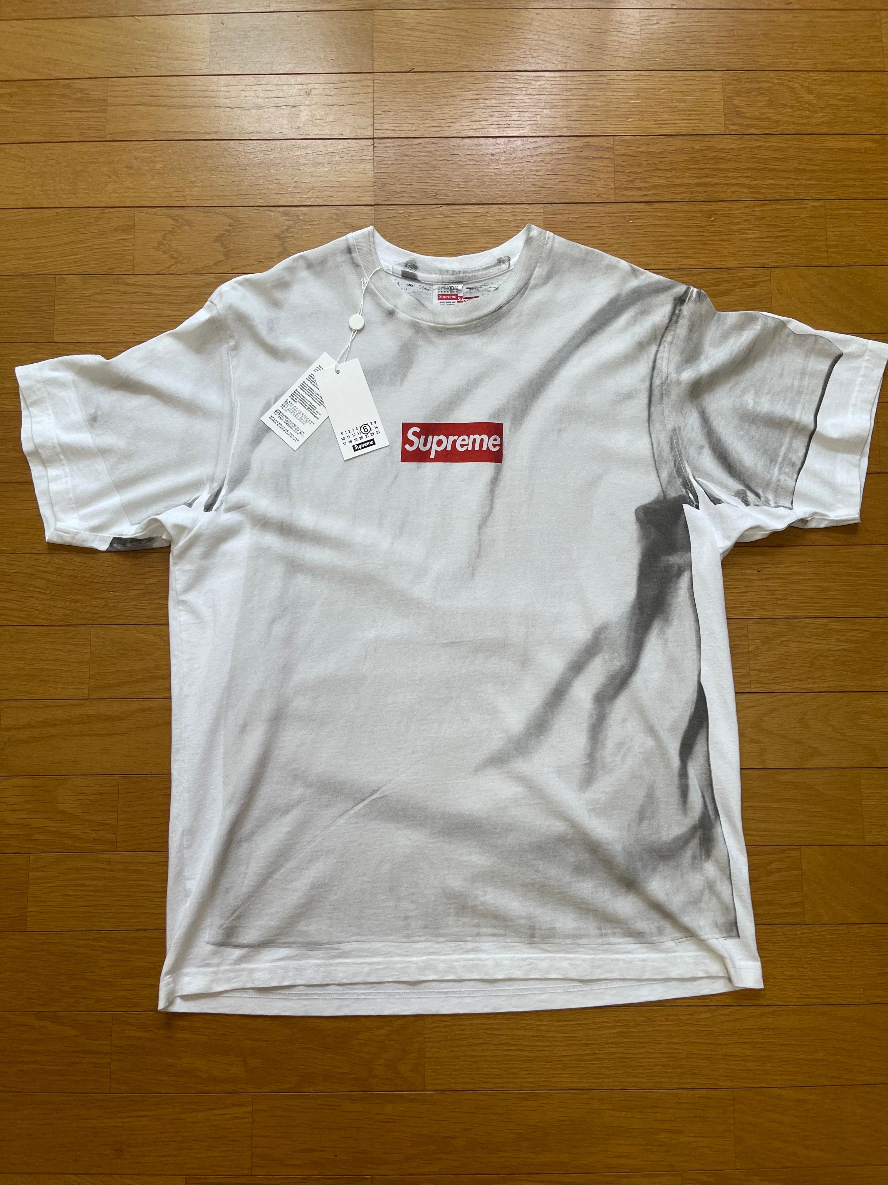 Supreme x MM6 Maison Margiela Box Logo Tee "White"
