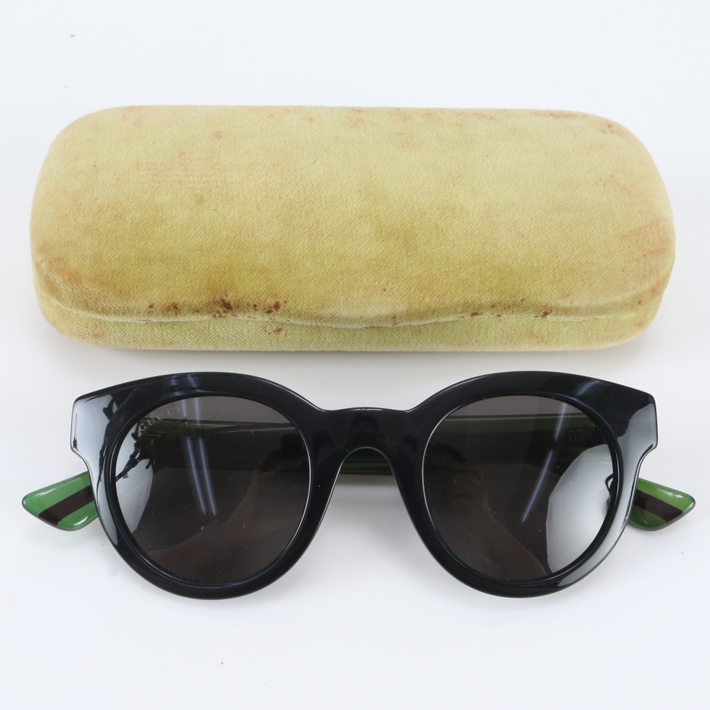 ■極美品 グッチ 46□25 アイウェア めがね GG0002S サングラス