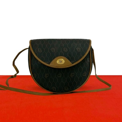 Christian Dior ディオール ハニカム柄 レザー PVC ショルダーバッグ グレー
65214