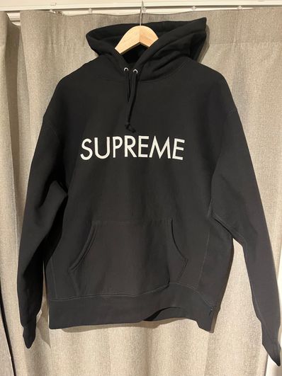 Supreme Capital Hooded Sweatshirt "Black"