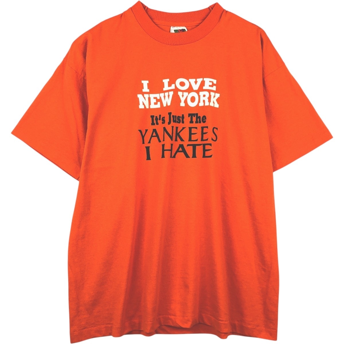 古着 90~00年代 フルーツオブザルーム FRUIT OF THE LOOM メッセージプリントTシャツ メンズXL相当/eaa660109