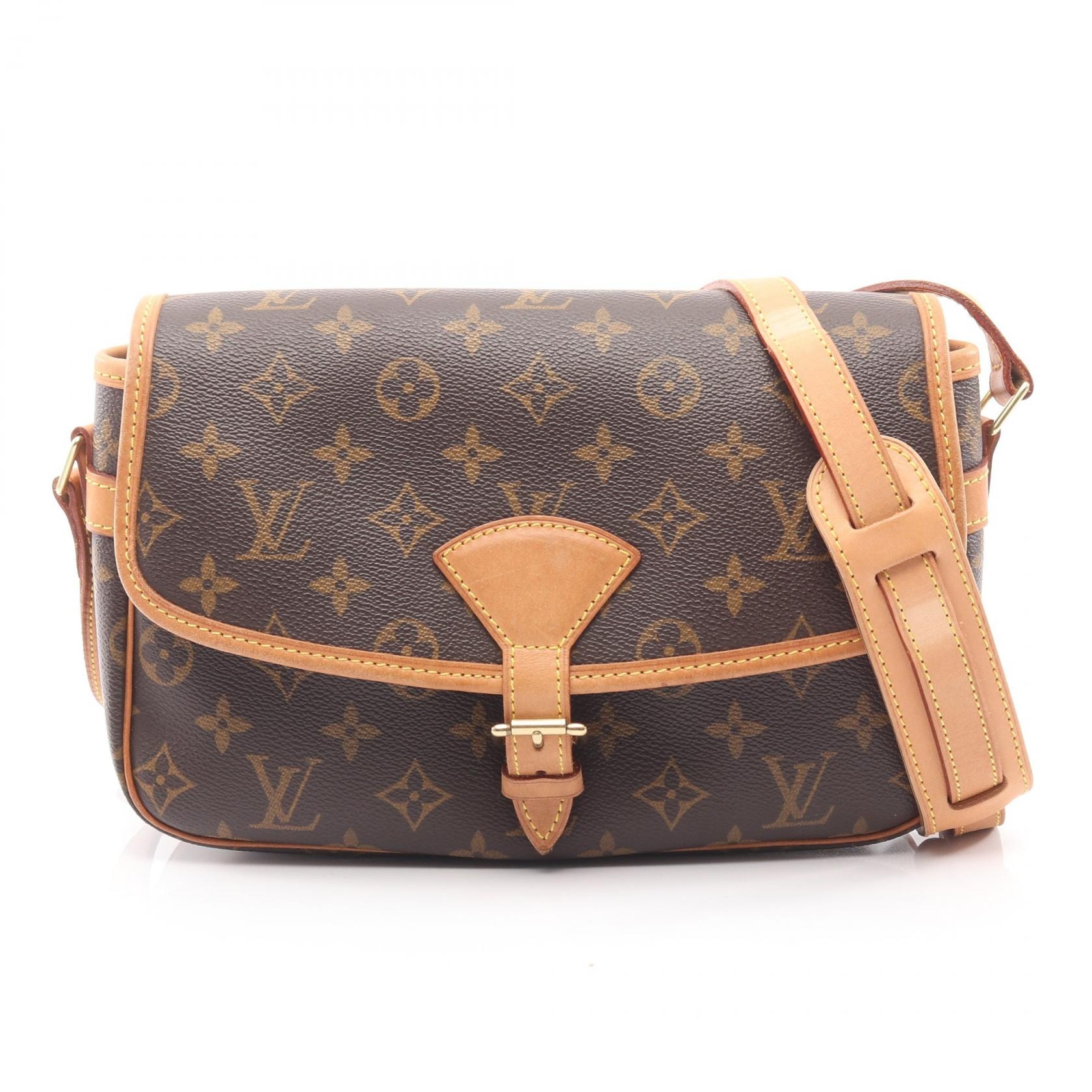 ルイ・ヴィトン LOUIS VUITTON ソローニュ ショルダーバッグ バッグ PVCコーティングキャンバス レザー モノグラム レディース ブラウン系 M42250 【中古】
