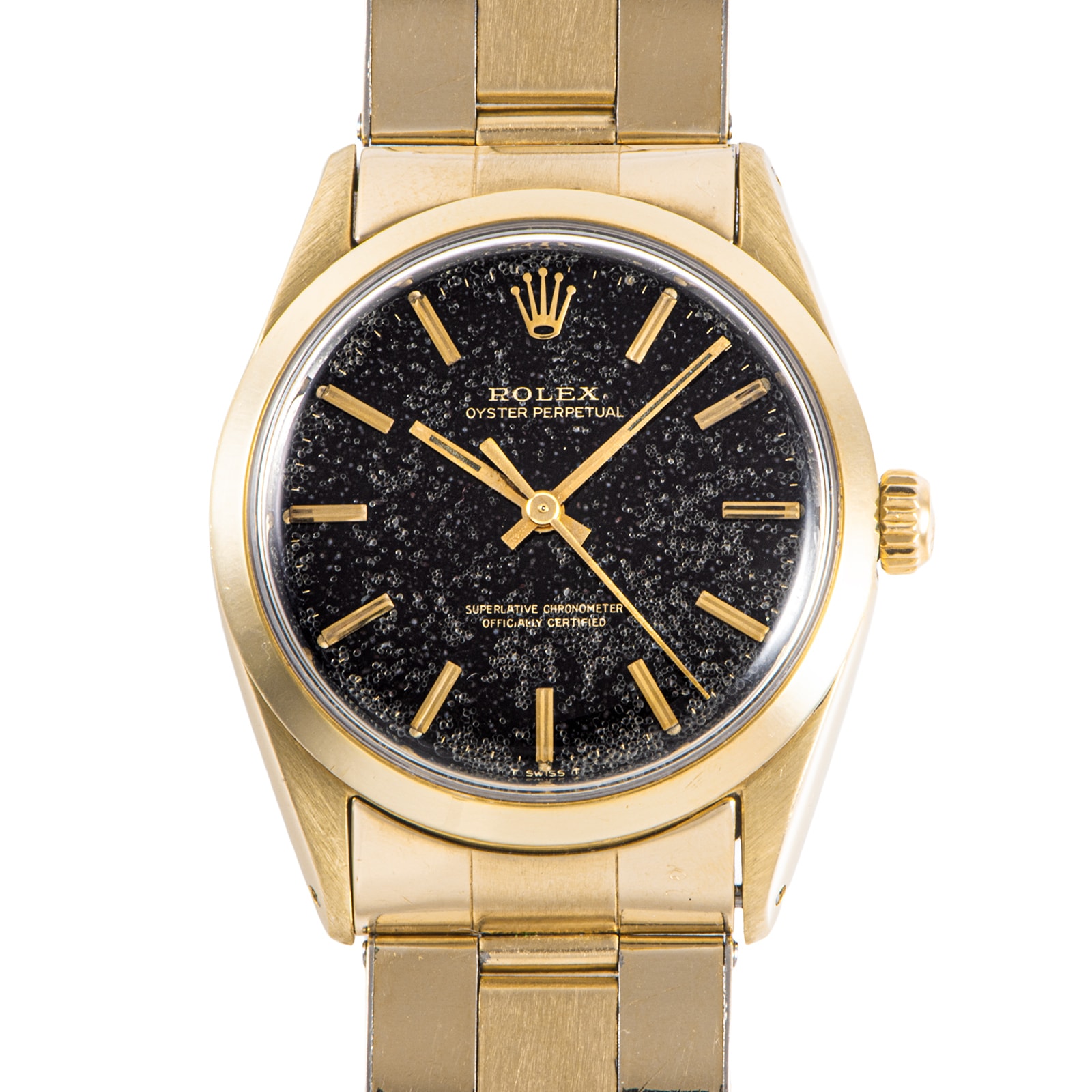 ROLEX ロレックス オイスターパーペチュアル 1024 1972年製 ブラックミラーダイヤル Gilt Dial GP【中古】