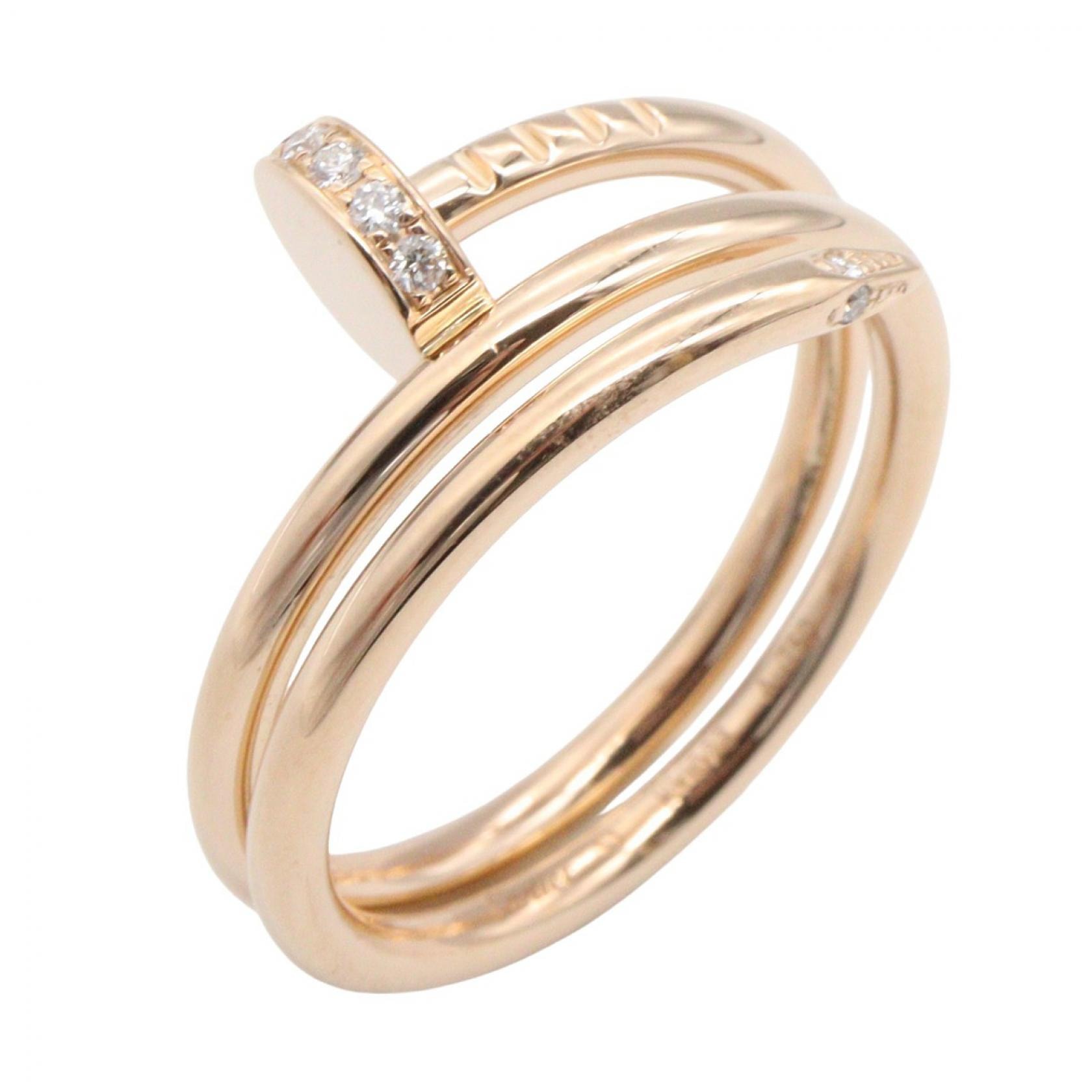 カルティエ CARTIER ジュストアンクル ダブル ダイヤ リング リング・指輪 ジュエリー K18PG(ピンクゴールド) ダイヤモンド レディース ゴールド系 / クリア系 【中古】